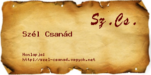 Szél Csanád névjegykártya
